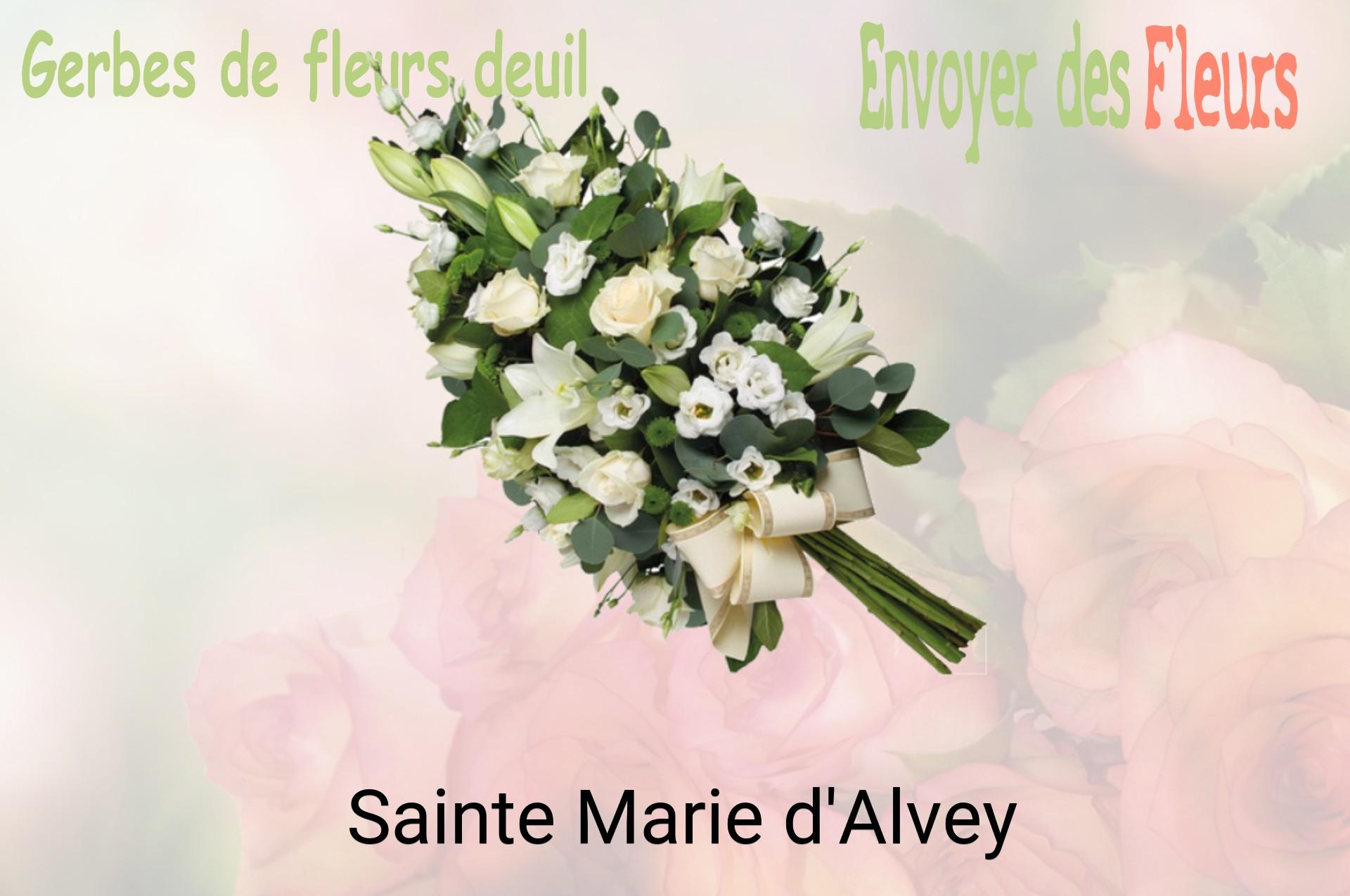 Gerbe de fleurs de deuil livrée à Sainte-Marie-d'Alvey